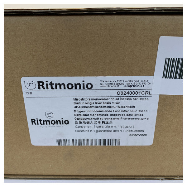 Ritmonio SR Tie خلاط حائط كروم C0240001CRL - ملحقات يخت فاخرة