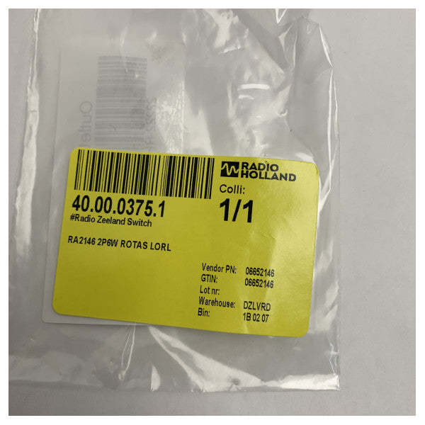 Radio Zeeland RA2146 2P6W Rotas LORL Interruttore
