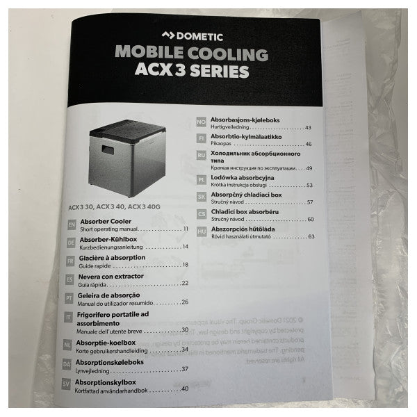 Dometic ACX3 40 40L bærbar absorptionskøler CombiCool 12/24/230V