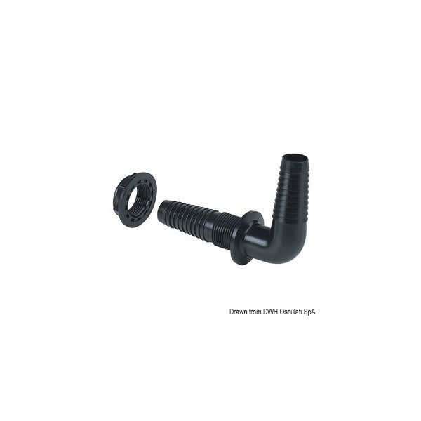 Osculati 1 tomme 26-29 mm bulkhead-tilkobling 90 grader - 17.237.04