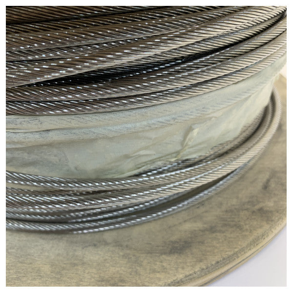 Rustfritt stål AI316 kabel - 5mm - 1x 19 40M