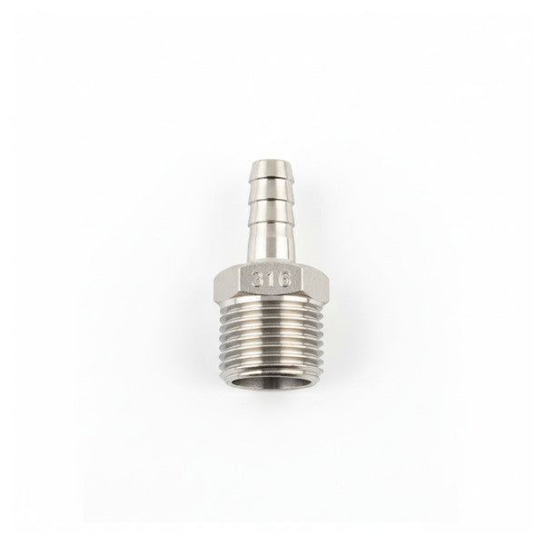 Raccord en acier inoxydable 316, barboteuse de tuyau 1/2 pouce x 10 mm