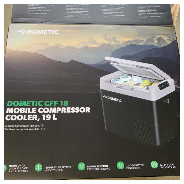 Caixa frigorífica para compressor CFF-18 da Dometic 19L - 12/24/230V - cinzento