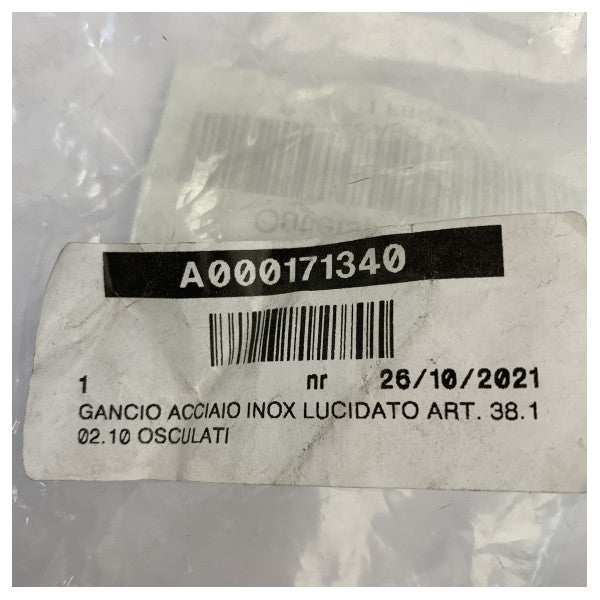 Osculati Hook tal-Azzar Ippolishjat - 38.102.10