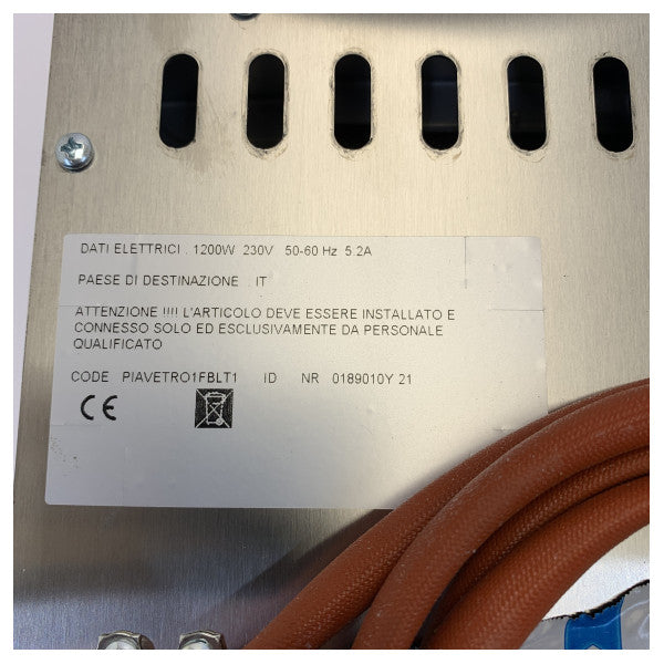 Plaque de cuisson à induction Techimpex Cristal1 - Brûleur unique - Acier inoxydable - 50.100.41