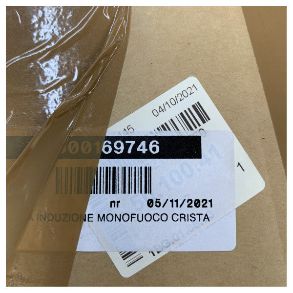 Plaque de cuisson à induction Techimpex Cristal1 - Brûleur unique - Acier inoxydable - 50.100.41
