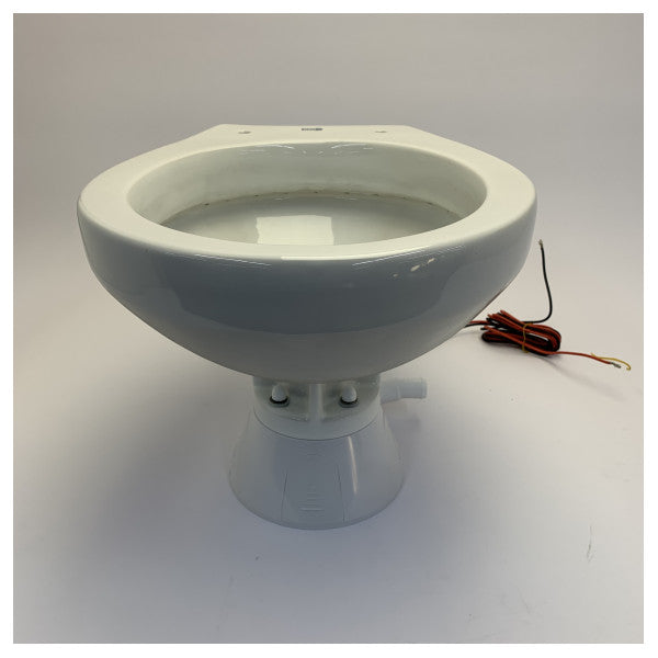 Jabsco Quiet Flush Elektrisk Toalett Regular Sit med Magnetventil 24V - 37045-4094