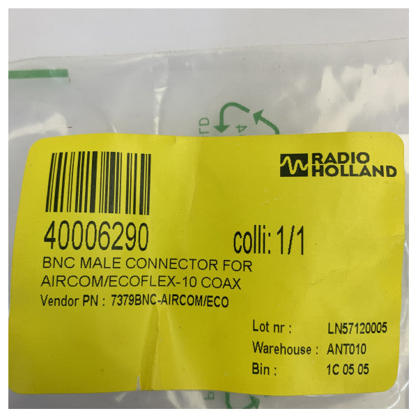 Conector de Grampeamento BNC-Macho SSB Eletrônico para Ecoflex-10 e Aircom Plus - 7379