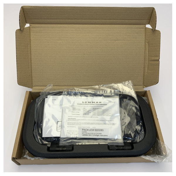 Lewmar SZ0-A1 Åbning Sort Portlight med Fluenet - 393029989