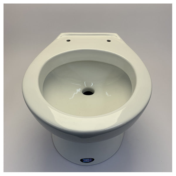 Jabsco Deluxe Flush Sanitário Elétrico de 14 Polegadas - Água Doce 12V - Modelo Reto - 58080-1012