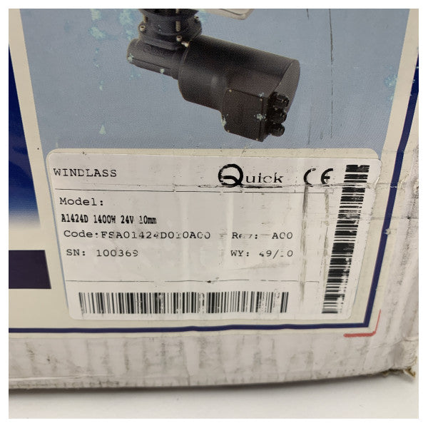 Nopea Aries 24V 1400W 10 mm sähkövinssi, jossa on kapstaani - A1424D