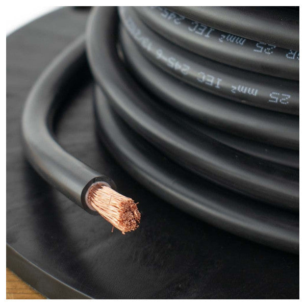 Batterikabel fleksibel sort 150 mm2 - 10 meter