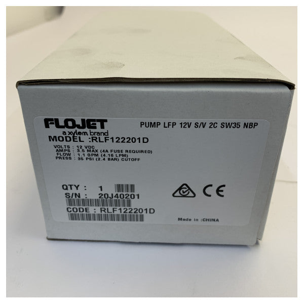 Flojet RLF122201D Ναυτική Αντλία Φρέσκου Νερού 12V - Αυτοαναρρόφηση - 3.8L/m 2.5 Bar