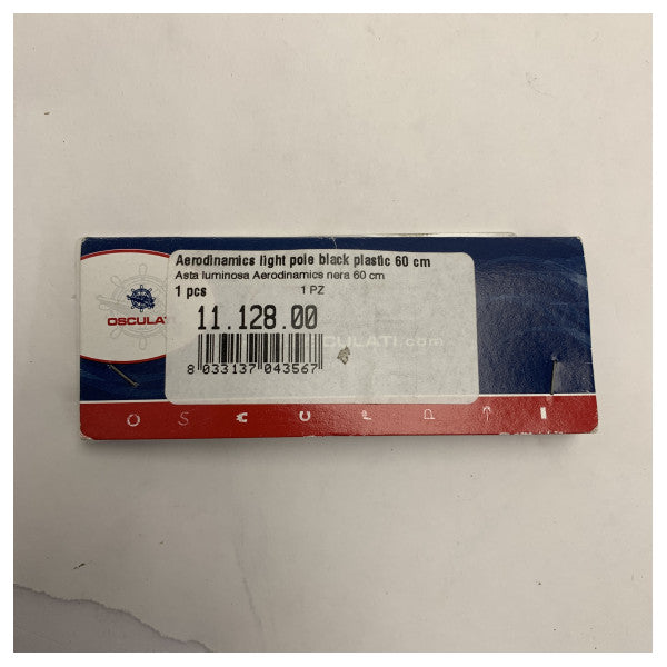 Osculati Marine Aerodynamisk navigationslysmast i rustfrit stål 60 cm - vejrbestandig båd- og skibsmarkering