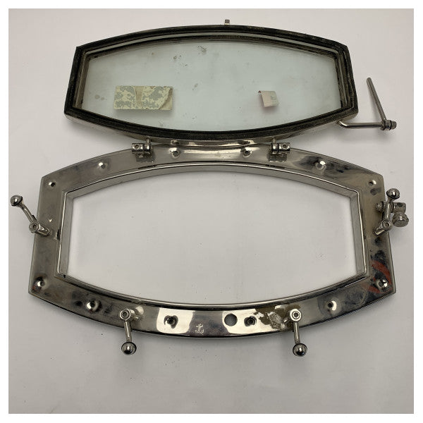 Tempesta ruostumattomasta teräksestä Elliptinen avattava ikkuna 20,32 x 45,72 cm