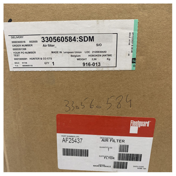 Filtro aria motore Fleetguard AF25437 originale