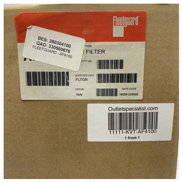 فلتر هواء المحرك Fleetguard AF4100