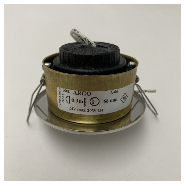مصباح كشاف هالوجين هالوجين 24 فولت هالوجين كشاف هالوجين من الفولاذ المقاوم للصدأ من طراز Cantalupi ARGO G4 20W