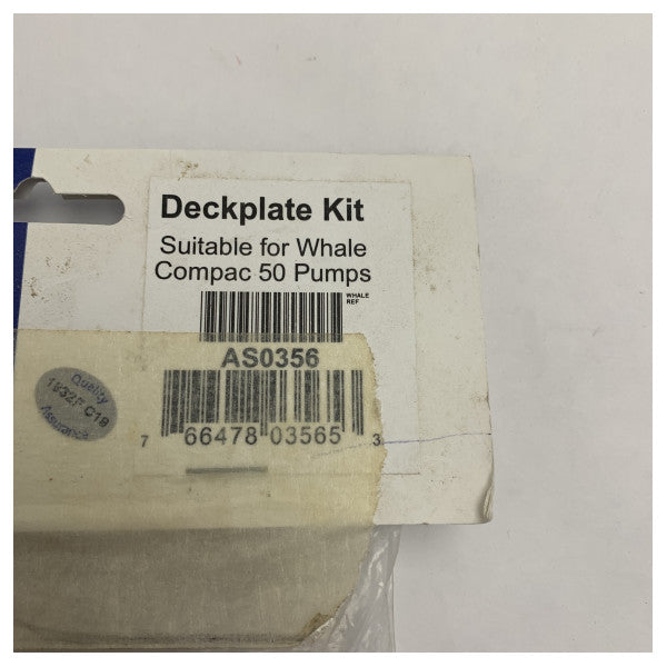 Whale AS0356 Däckplåtssats för Compac 50 länspumpar - tåligt skydd för länspump av marin kvalitet