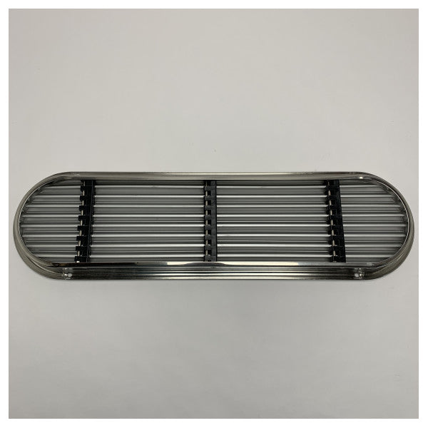 Vetus ASV070A овален вентилационен отвор за засмукване на въздух с жалузи, алуминий 590 x 159 mm