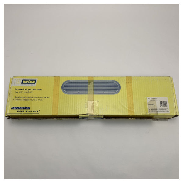 Vetus ASV070A grelha oval de sucção de ar em alumínio 590 x 159 mm