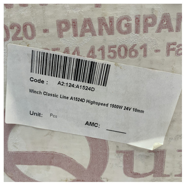 Палубна лебідка Quick Antares 1524D 1500Вт 24В з нержавіючої сталі 10 мм - AT1524D - AT1524D