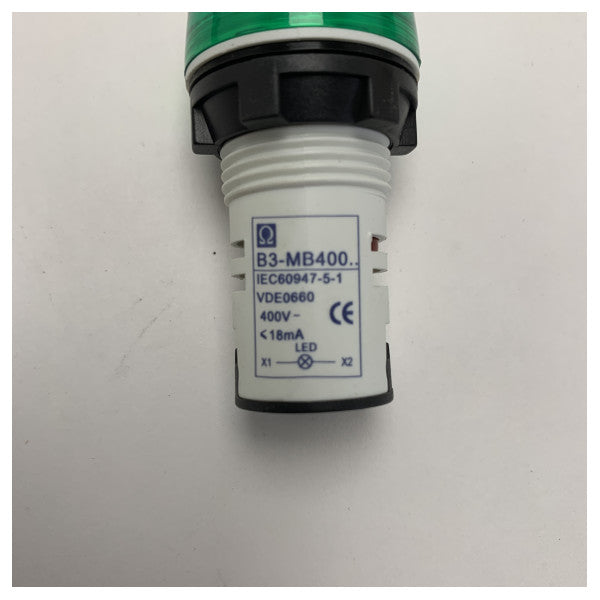 Зелена індикаторна лампа морського класу B3-MB400