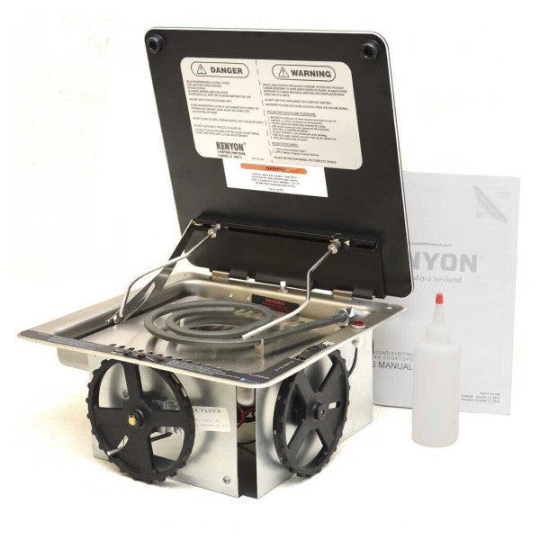 Jednopalnikowa kuchenka elektryczna na alkohol Kenyon B61145 ze stali nierdzewnej