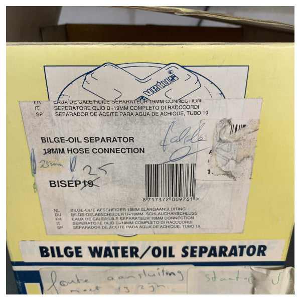 Vetus ballastvann/olje separator 25 mm - BISEP25