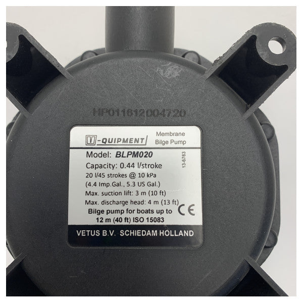 Ручний трюмний насос Vetus BLPM020 | мембранний насос