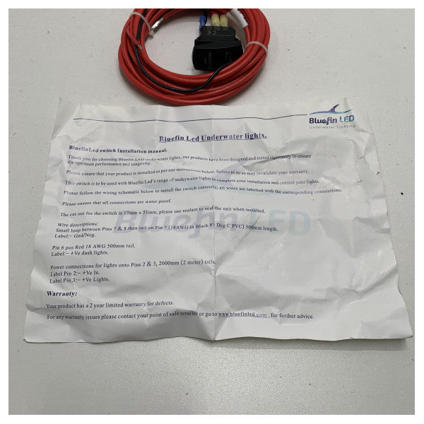 BlueFin LED ключ за управление на подводната светлина черен комплект