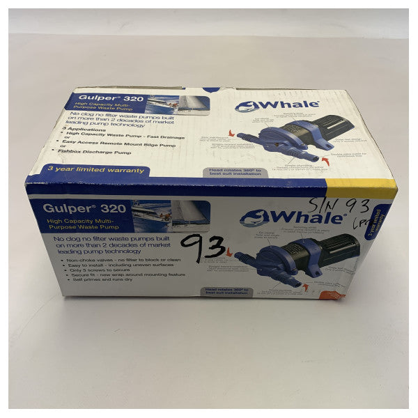 Whale BP2054 Gulper 320 24V сива вода | трюмна помпа