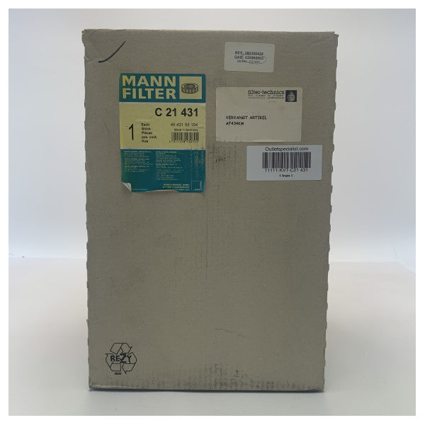 MANN C21 431 Στοιχείο ένθετου φίλτρου αέρα κινητήρα ντίζελ