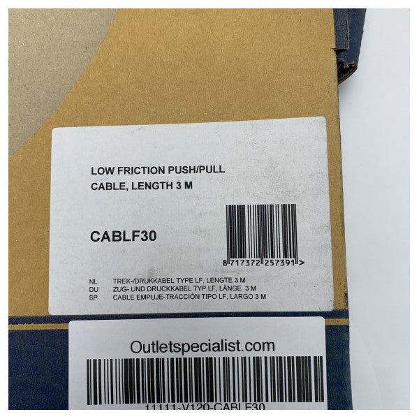 Vetus CABLF30 3M matalakitkainen morse-moottorin ohjauskaapeli