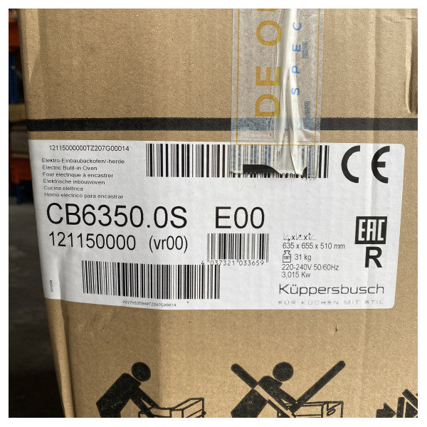 Kuppersbusch CB6350.0S compact build in oven black 10 function