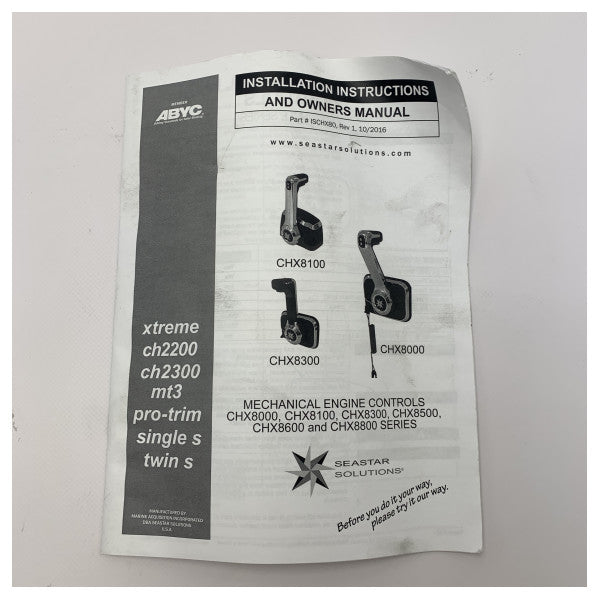 Dometic Seastar CHX8640P Top Mount Engine | Kontrolna ručica mjenjača