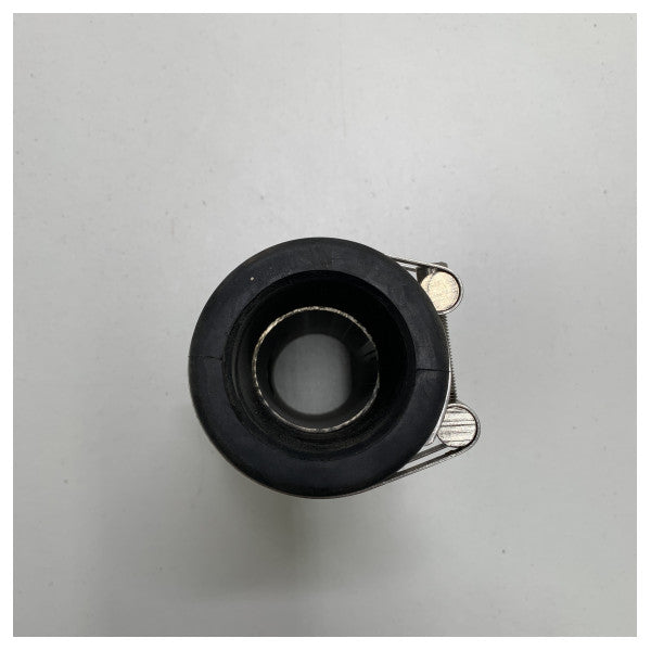Marine Grade 50mm Stainless Steel Rubber Pipe Coupling with Hose Clamps - Durable & Corrosion Resistant