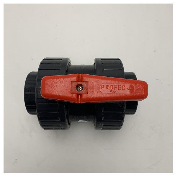 The Profec Safe D-75-2.5 PVC-U PN 10 Ball Valve - Durable Marine-Grade PVC Valve for Reliable Water Flow Control