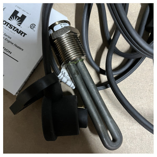 Kim Hotstart 1000W 120V marinemotorvarmer - holdbar forvarmer i rustfrit stål til beskyttelse mod koldstart