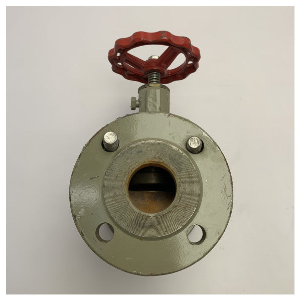 Válvula de gaveta de ferro marítimo DN50 PN16 de alta qualidade com revestimento resistente à corrosão e funcionamento com volante