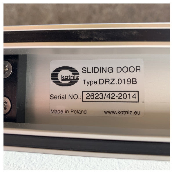 Kotniz DRZ.019B aluminium enkelt skyvedørsystem 1485 x 1700 mm