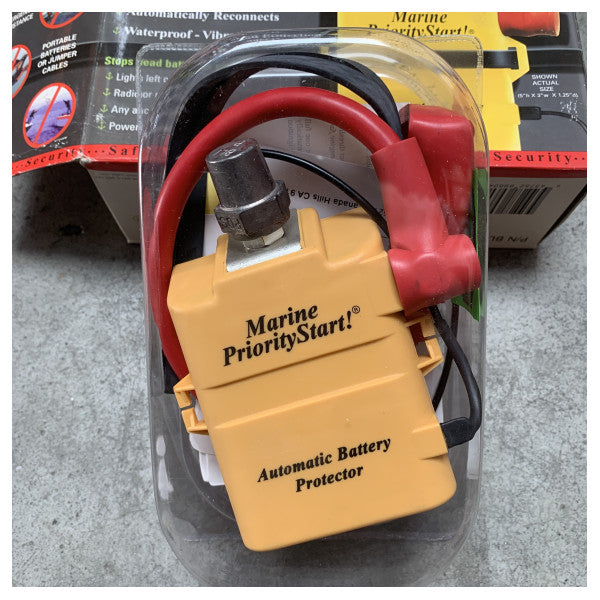 Protetor de bateria marítimo PriorityStart automático de 12V - Impermeável, resistente a vibrações e certificado de segurança marítima