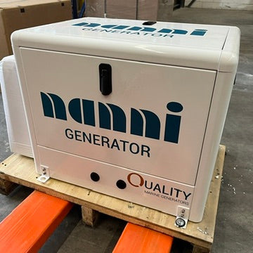 Nanni QMF6.0M 5 kW|1500 rpm 舶用ディーゼル発電機、サウンドシールド付き 230V