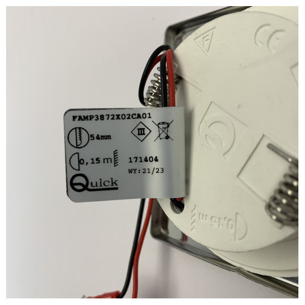 Quick Edwin Square LED Downlight Spot 12/24 V