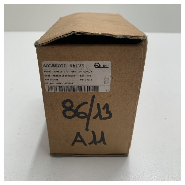 2x Quick EL0516 0,5-инчов електромагнитен клапан 12V - EL0516 1/2 12V