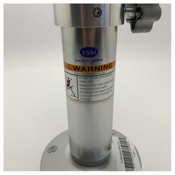 イーストサン・マリン・アルミ・テーブル・ペデスタル H450~778mm