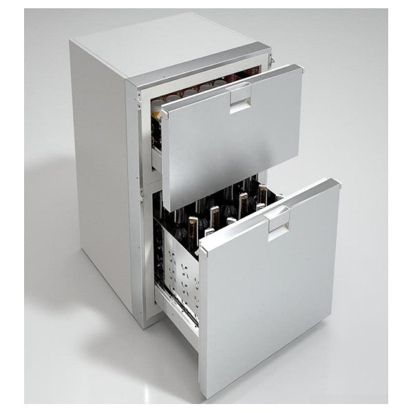 フリゴナウティカ FC4 ステンレススチール 2段カウンター下冷蔵庫 130L 12/24V