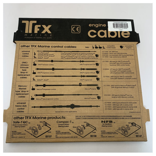 Καλώδιο ελέγχου γκαζιού Teleflex FT15 B30C Marine - Ανθεκτικός, ακριβής έλεγχος κινητήρα σκάφους