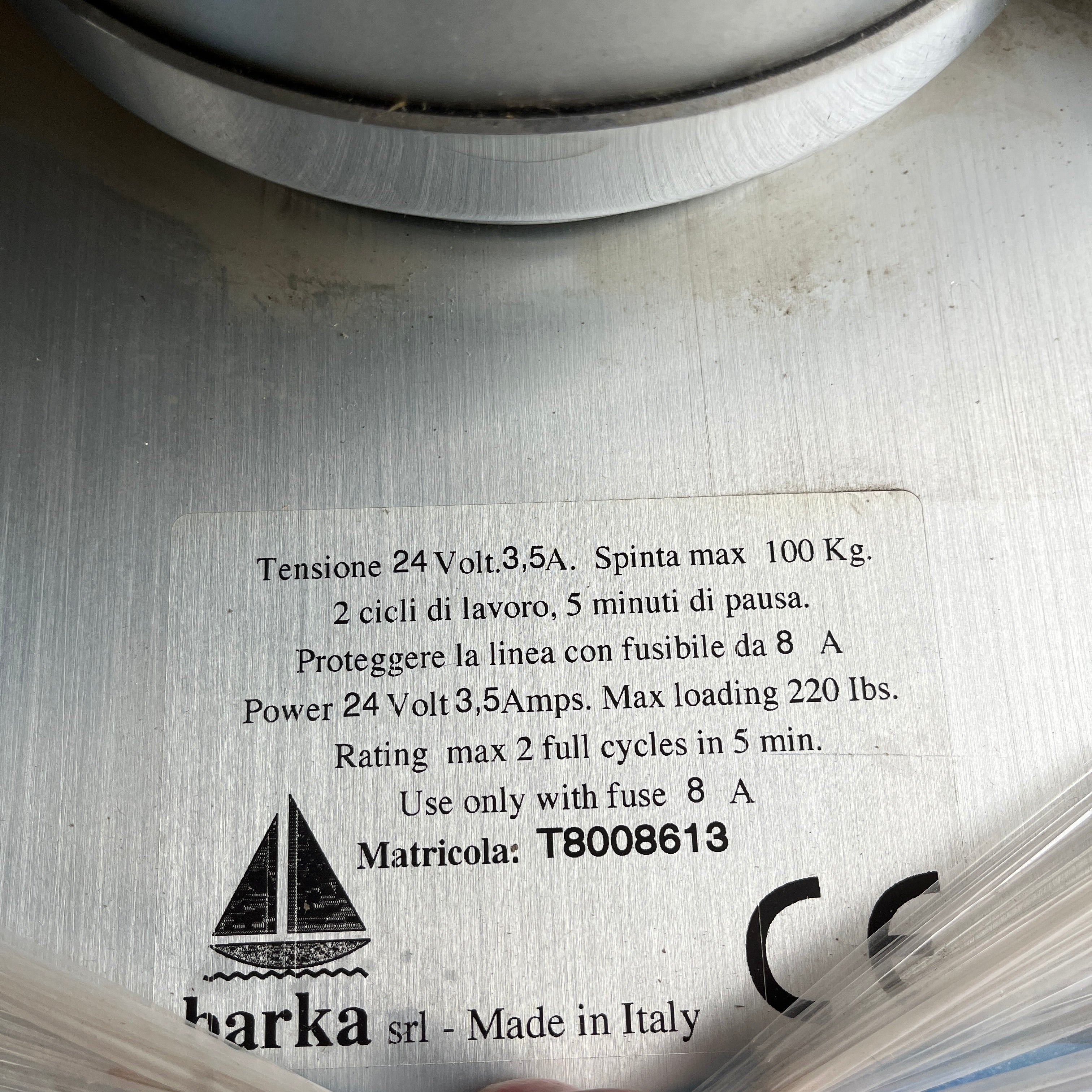 Barka gamba da tavolo elettrica regolabile in alluminio 24V - 18998