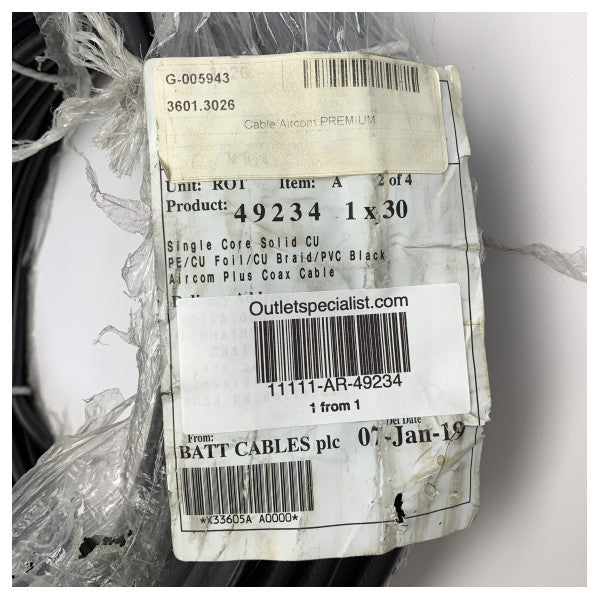 Aircom Plus Cable coaxial 1 x 30 metros - 49234